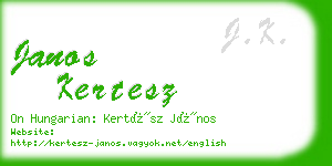 janos kertesz business card